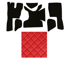 VOL (FM) koberce prošívané červené