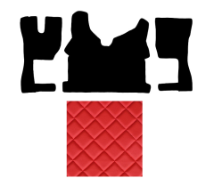 VOL (38) od 2013 automat koberce prošívané červené