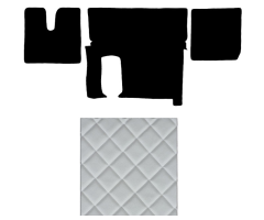 M TGX (42) automat koberce prošívané bílé VÝPRODEJ