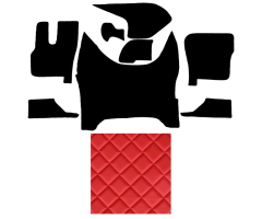 D XF od 2021 V+V (57) koberce prošívané červené