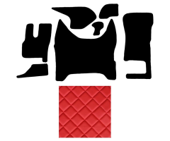 D XF od 2021 V+P (56) koberce prošívané červené