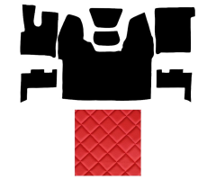 D XF 106 (62) 2018 automat koberce prošívané červené