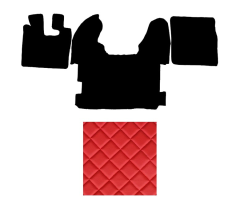 D XF 105/106 (46)2012-2013automat koberce prošívané červené VÝPR