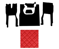 IVE S WAY (63) od 2019 automat koberce prošívané červené