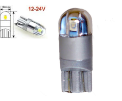 Auto LED 12/24V T10 2xchip bílá