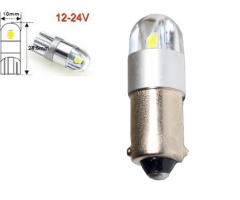 Auto LED 12/24V BA 9 2xchip bílá