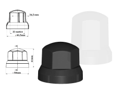 Krytka šroub 33 plast černá krátká