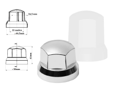 Krytka šroub 33 střibná krátká