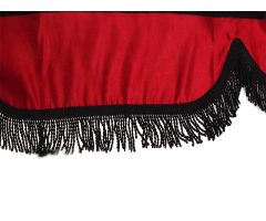 Třásně UNI červené / provázky černé*