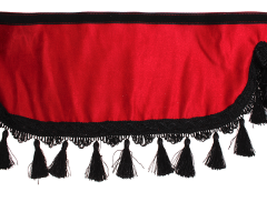 Třásně UNI červené / třásně černé new*