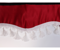 Třásně UNI červené / třásně bílé*