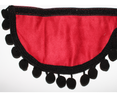 Třásně UNI červené / bambulky černé*